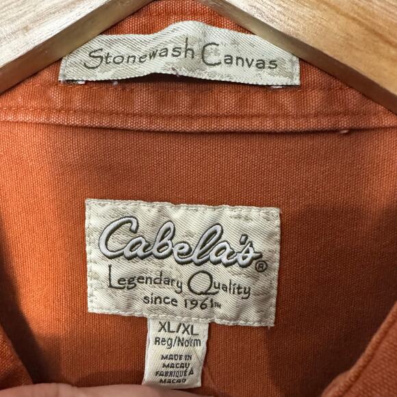 Cabela’s Stonewash Canvas 100% Cotton Long Sleeve Button Up Outdoor Shirt Men XL - Picture 3 of 8